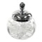 Round Clear Crystal Glass Cotton Swab Jar